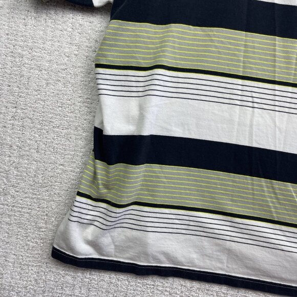 Oakley Y2K Men's Polo Shirt Green / White Striped Short Sleeve Size XL Golf - Picture 15 of 16